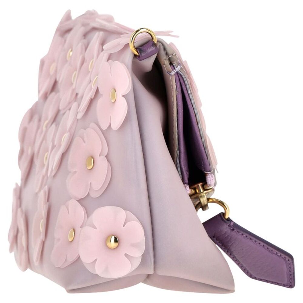 Burberry The Petal in Flowers Pouch in Purple Rubber - Picture 2 of 10